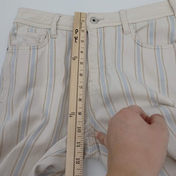 Anthropologie Pilcro Fleur High Rise Slim Crop Jeans Striped Women‘s Size 26 - Picture 10 of 12